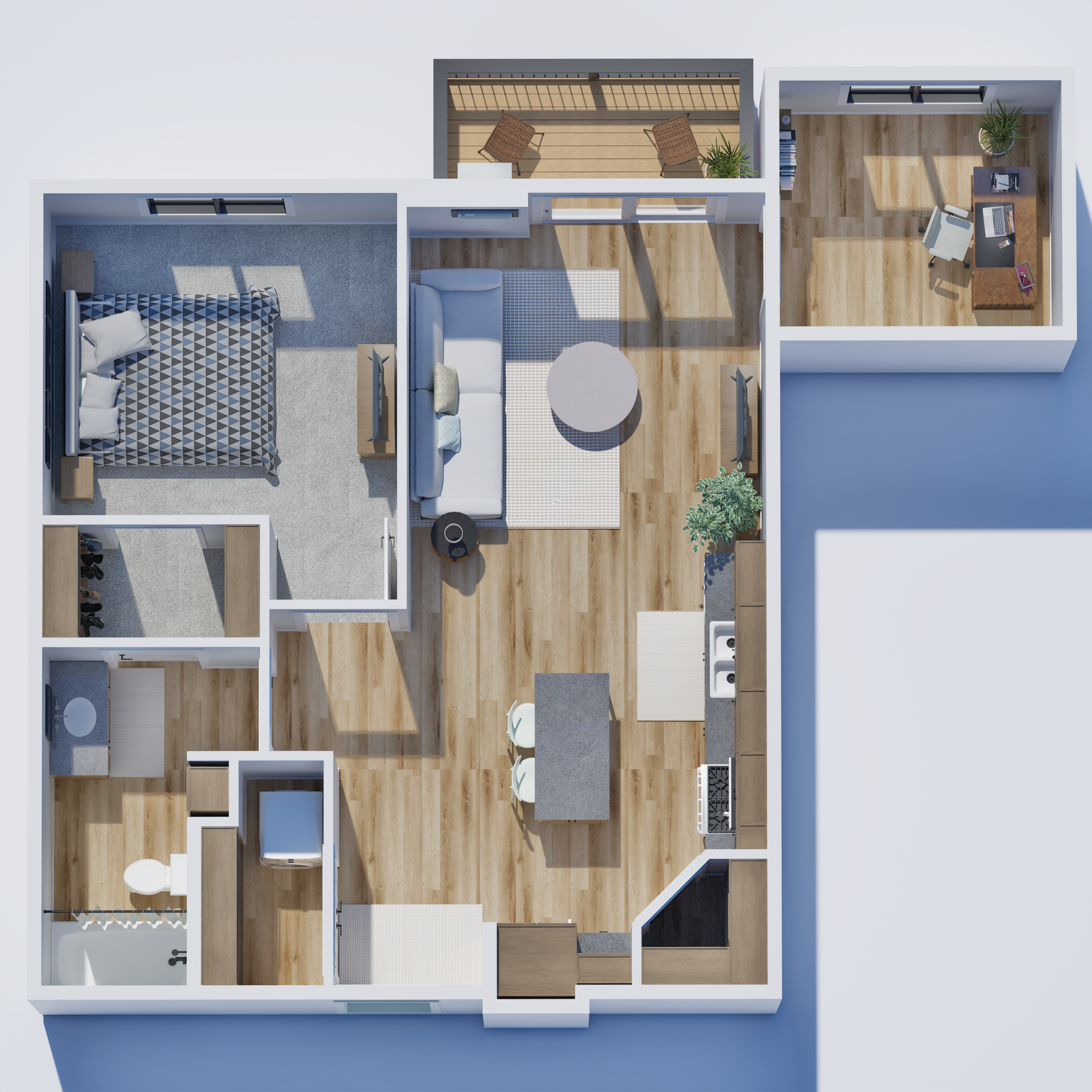 B6 A one bedroom apartment.