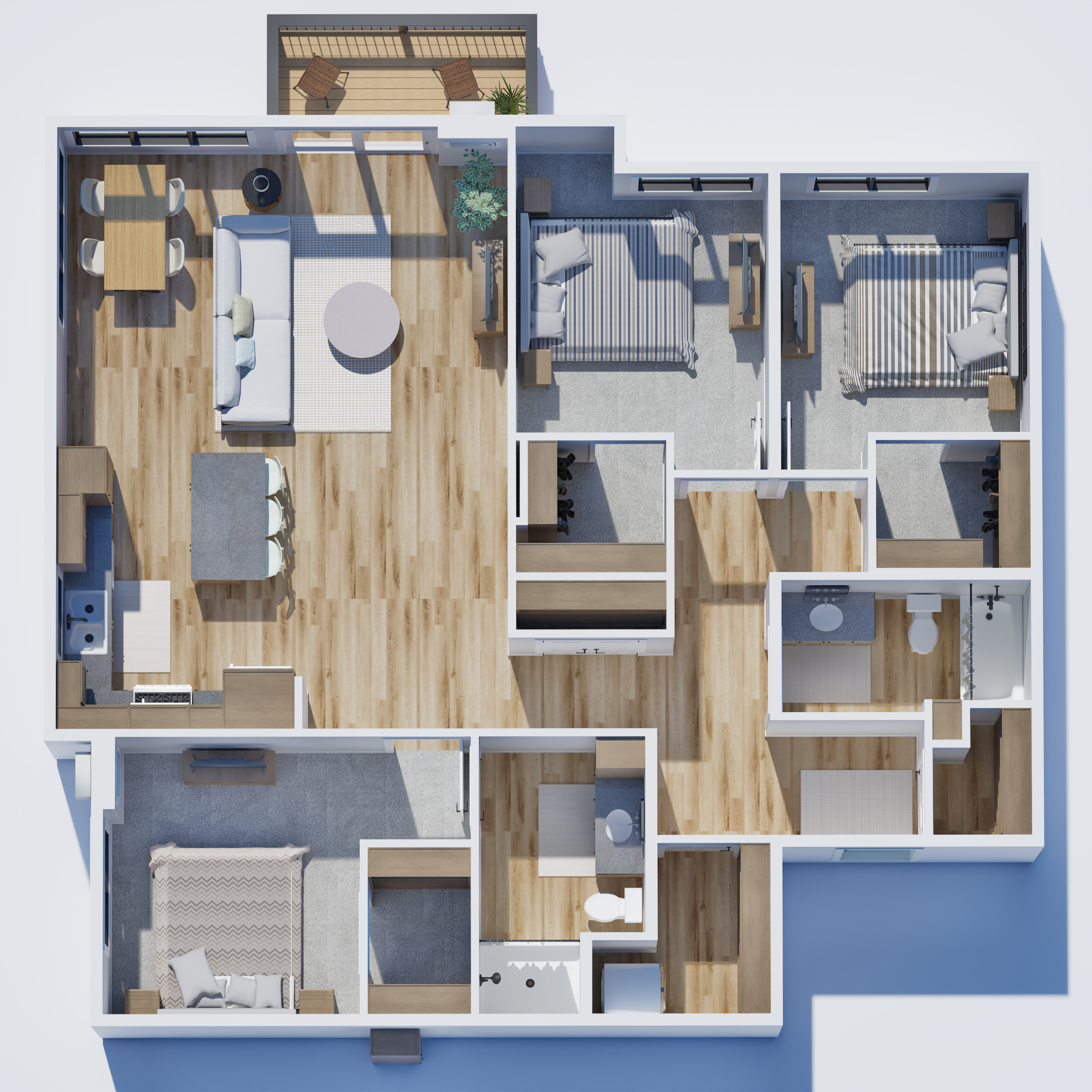 D1 A three bedroom apartment.